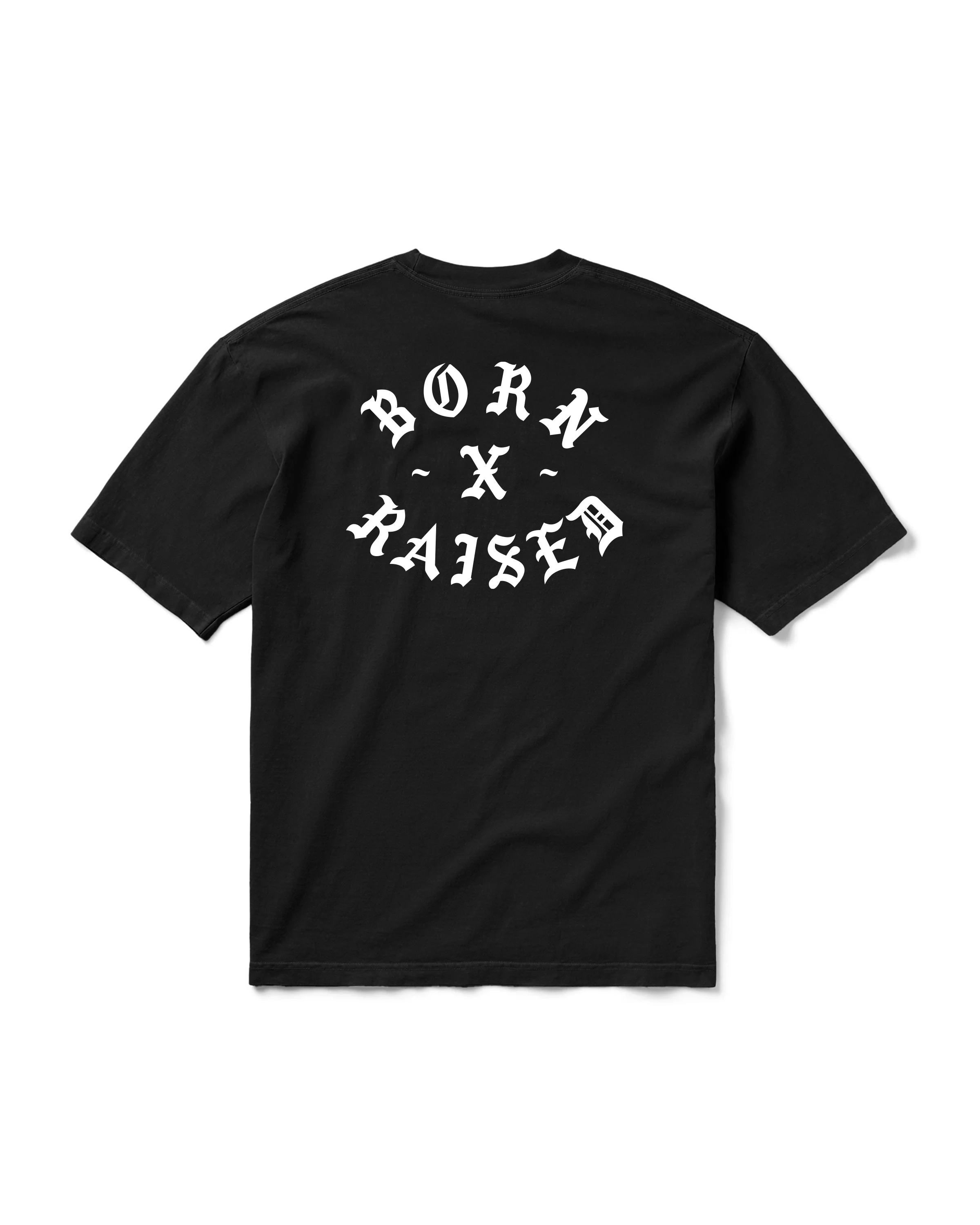 BORN X RAISED + 76 ROCKER TEE: BLACK