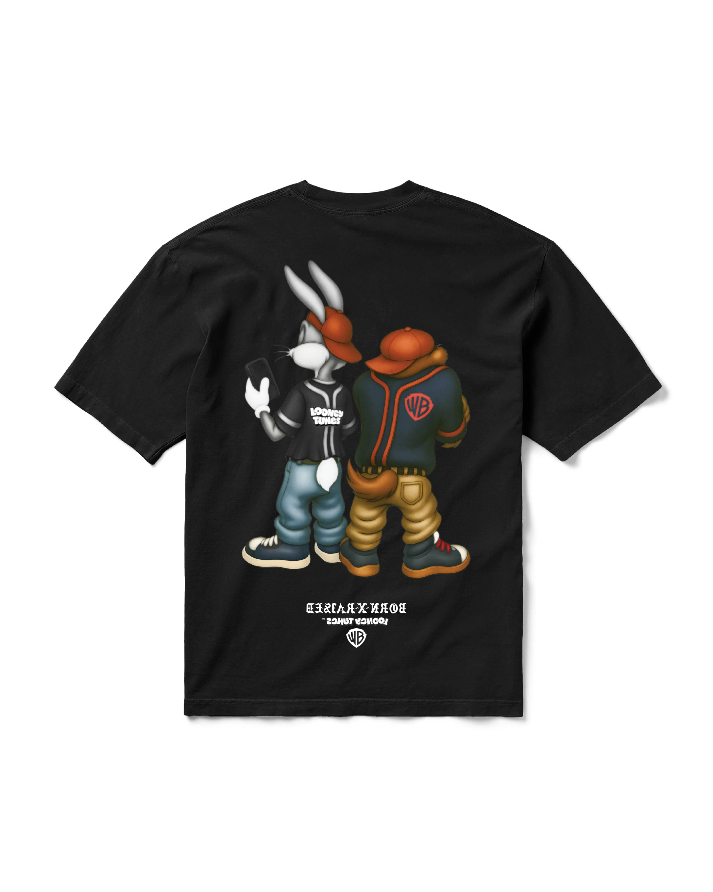 BORN X RAISED + LOONEY TUNES BACK TO BACK TEE: BLACK - Image 2