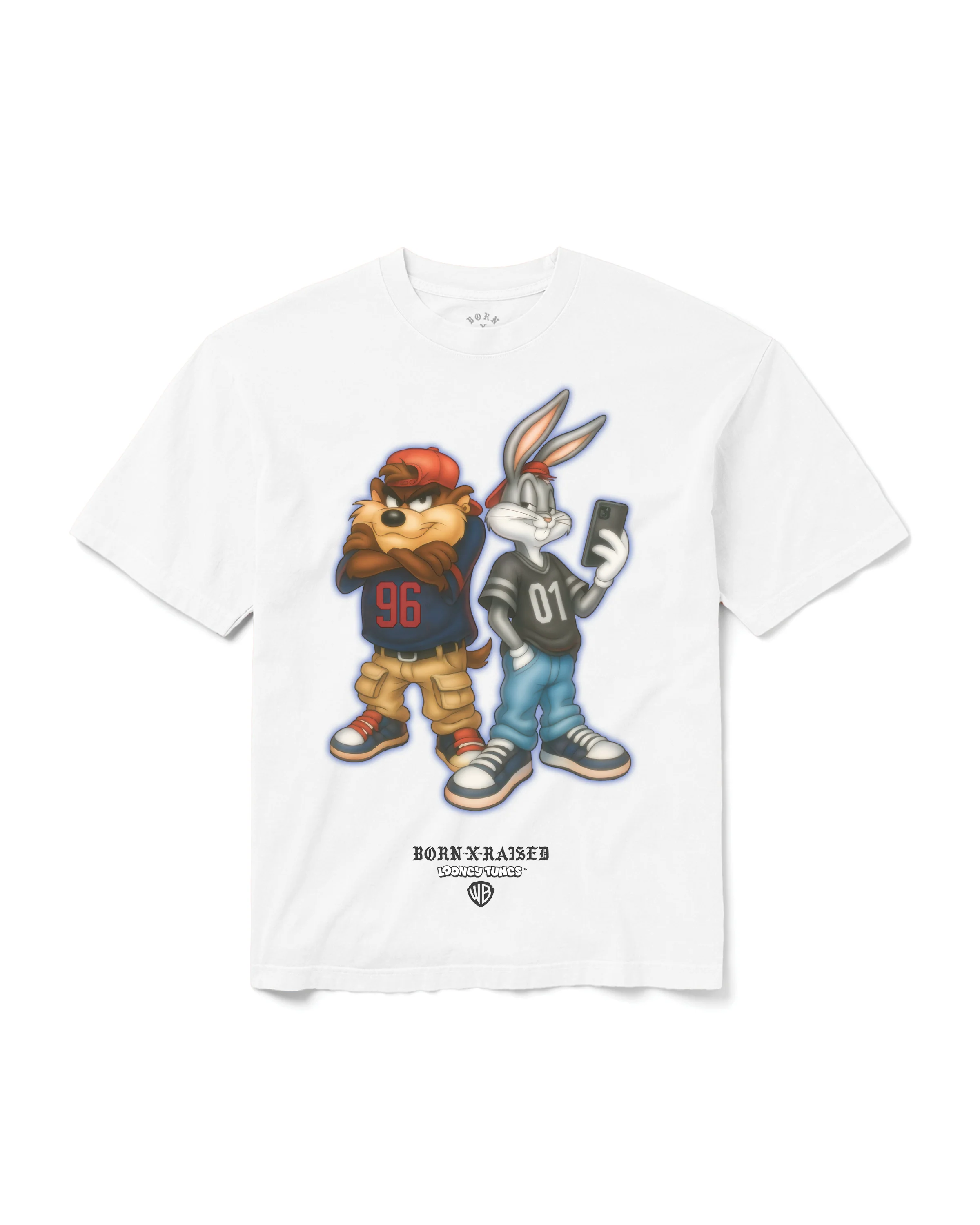 BORN X RAISED + LOONEY TUNES BACK TO BACK TEE: WHITE