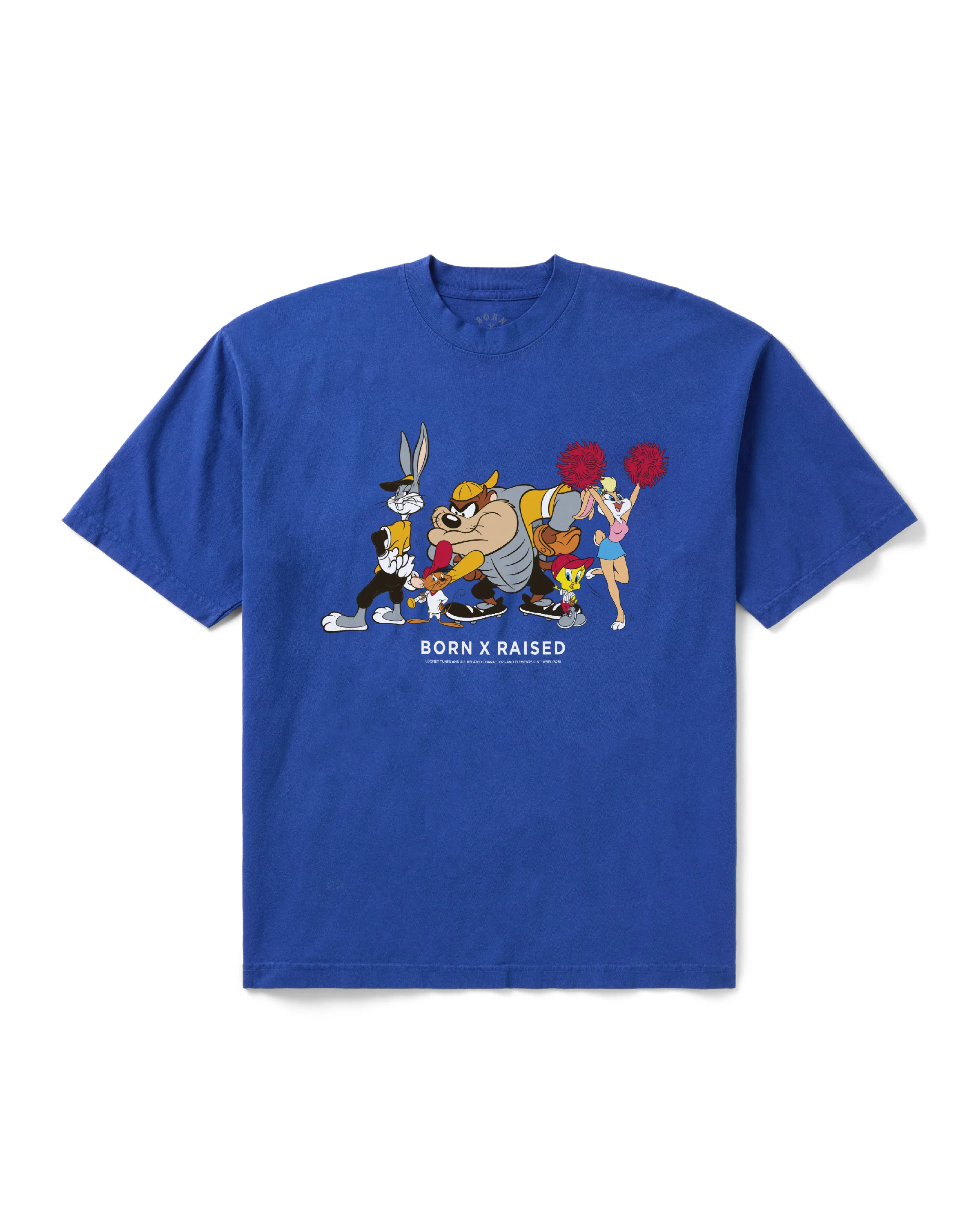 BORN X RAISED + LOONEY TUNES HOMETEAM TEE: ROYAL BLUE