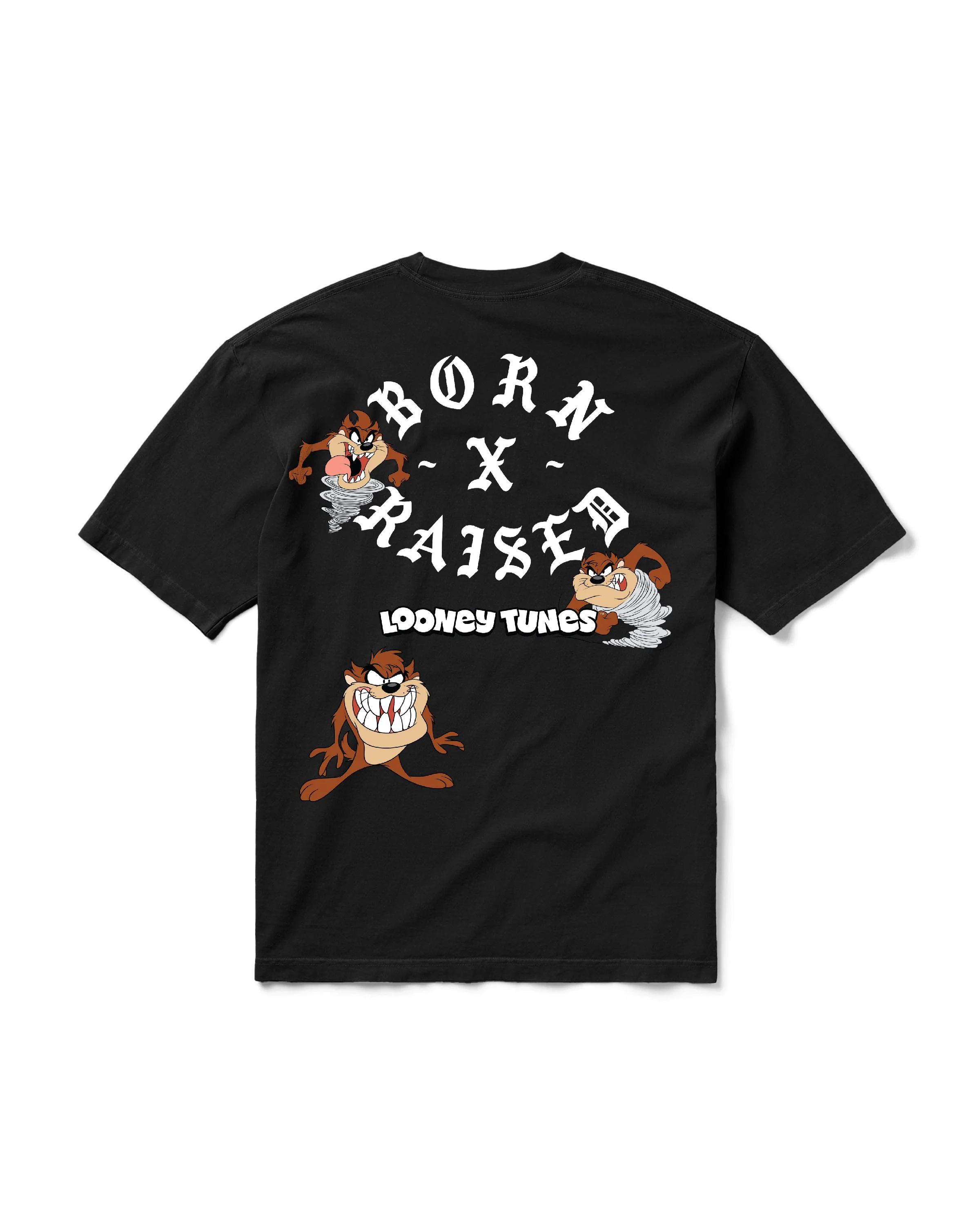 BORN X RAISED + LOONEY TUNES TAZ ROCKER TEE: BLACK