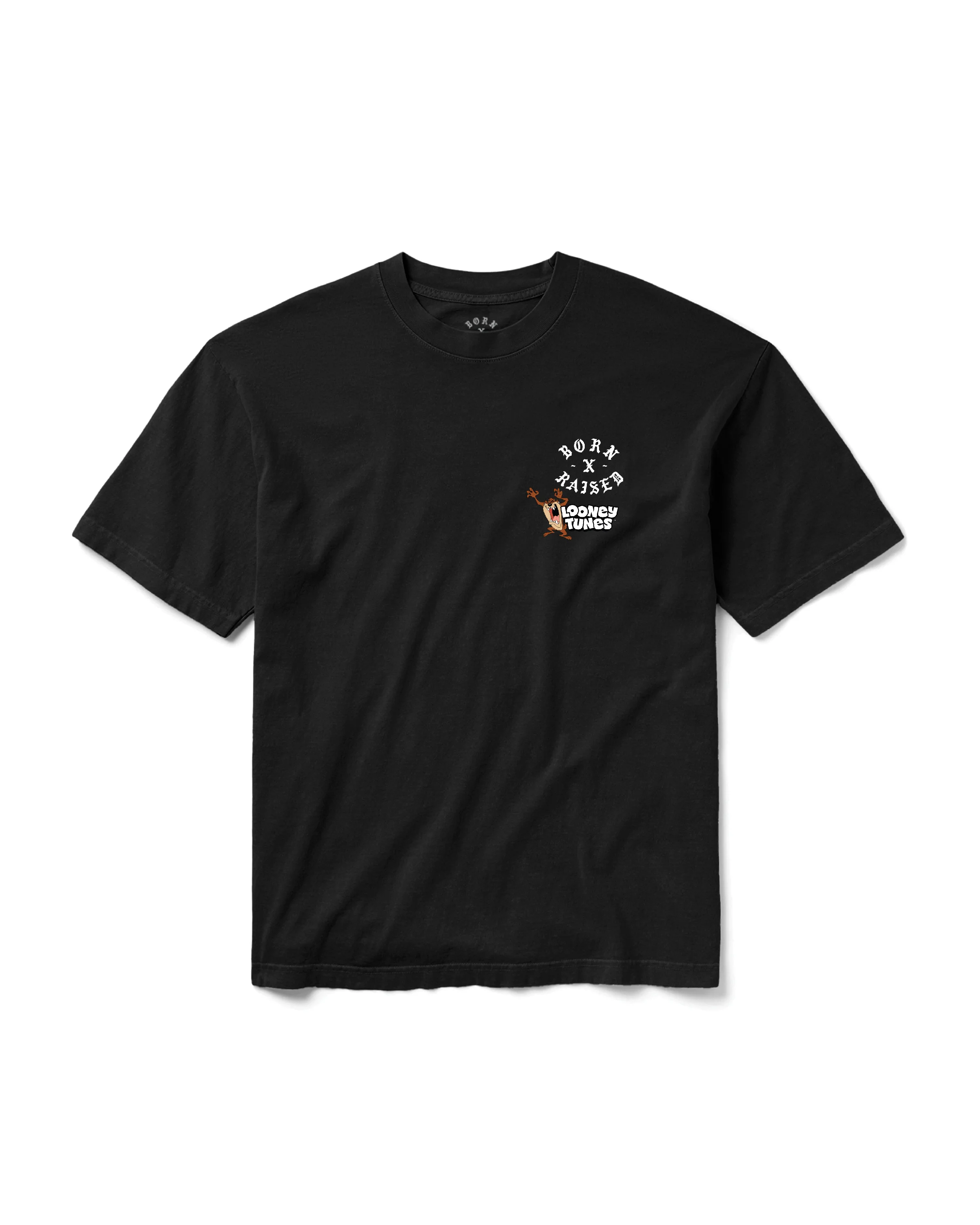 BORN X RAISED + LOONEY TUNES TAZ ROCKER TEE: BLACK - Image 2