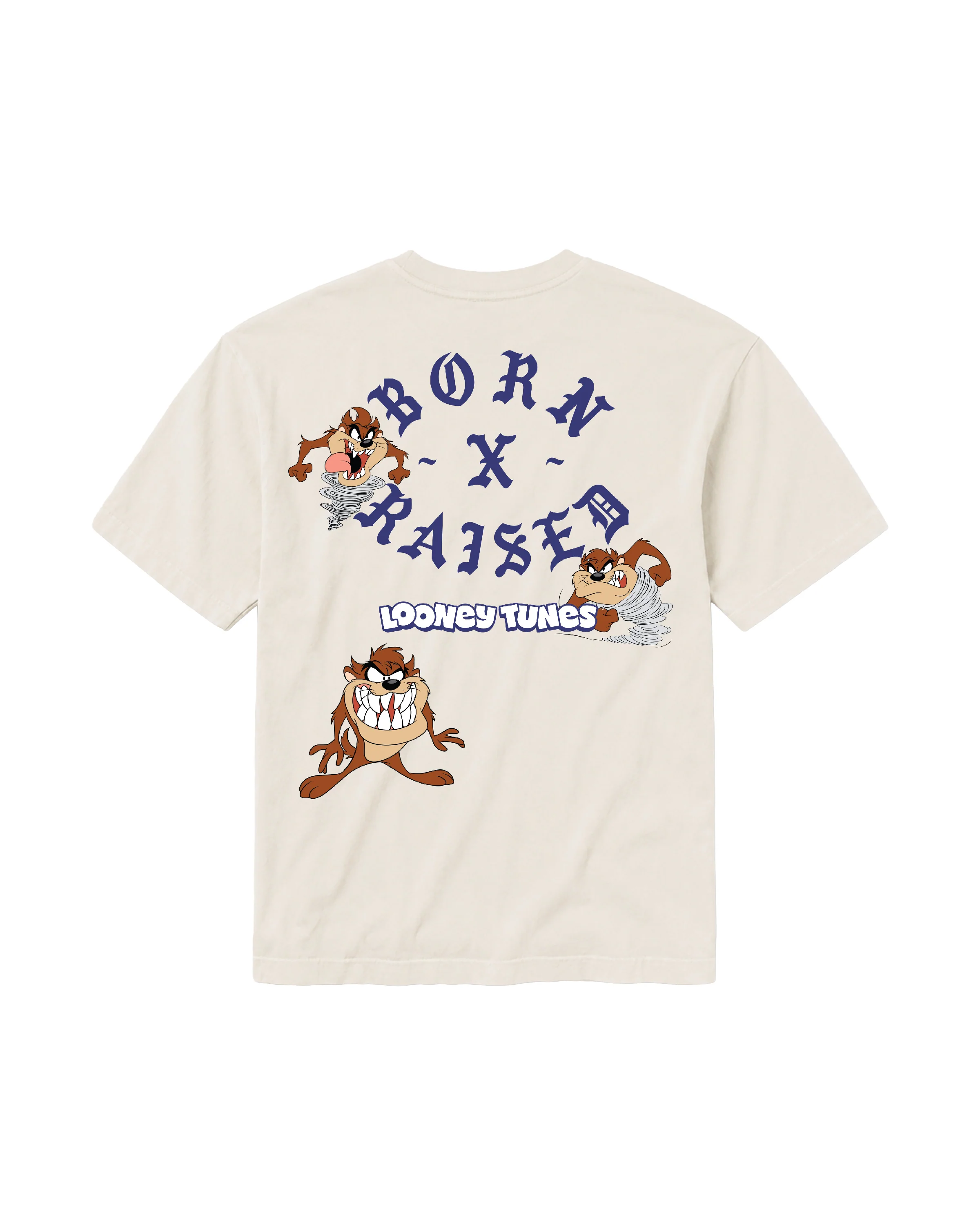 BORN X RAISED + LOONEY TUNES TAZ ROCKER TEE: CREAM