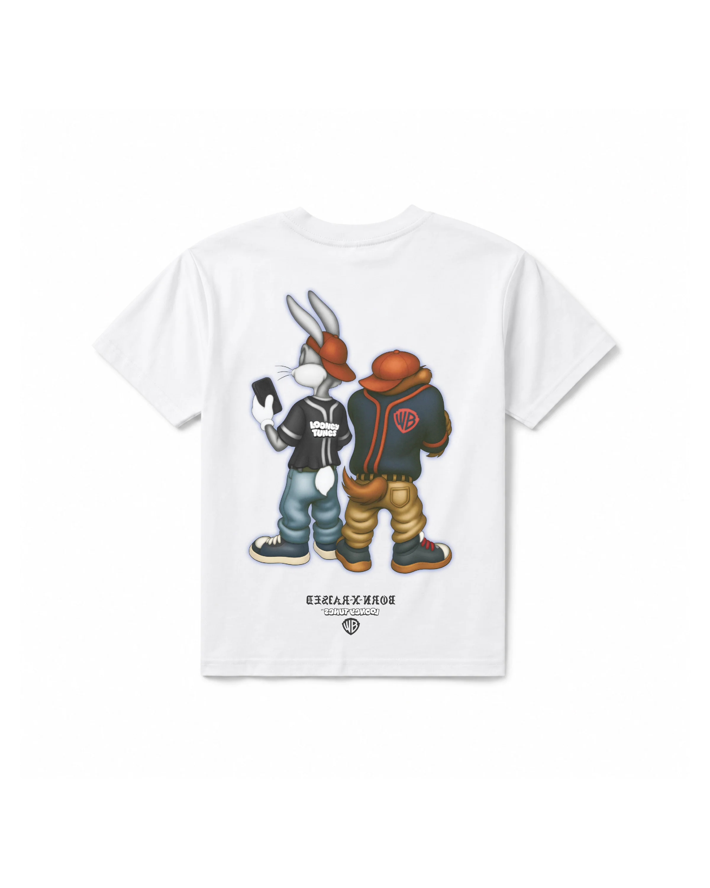BORN X RAISED + LOONEY TUNES YOUTH BACK TO BACK TEE: WHITE - Image 2