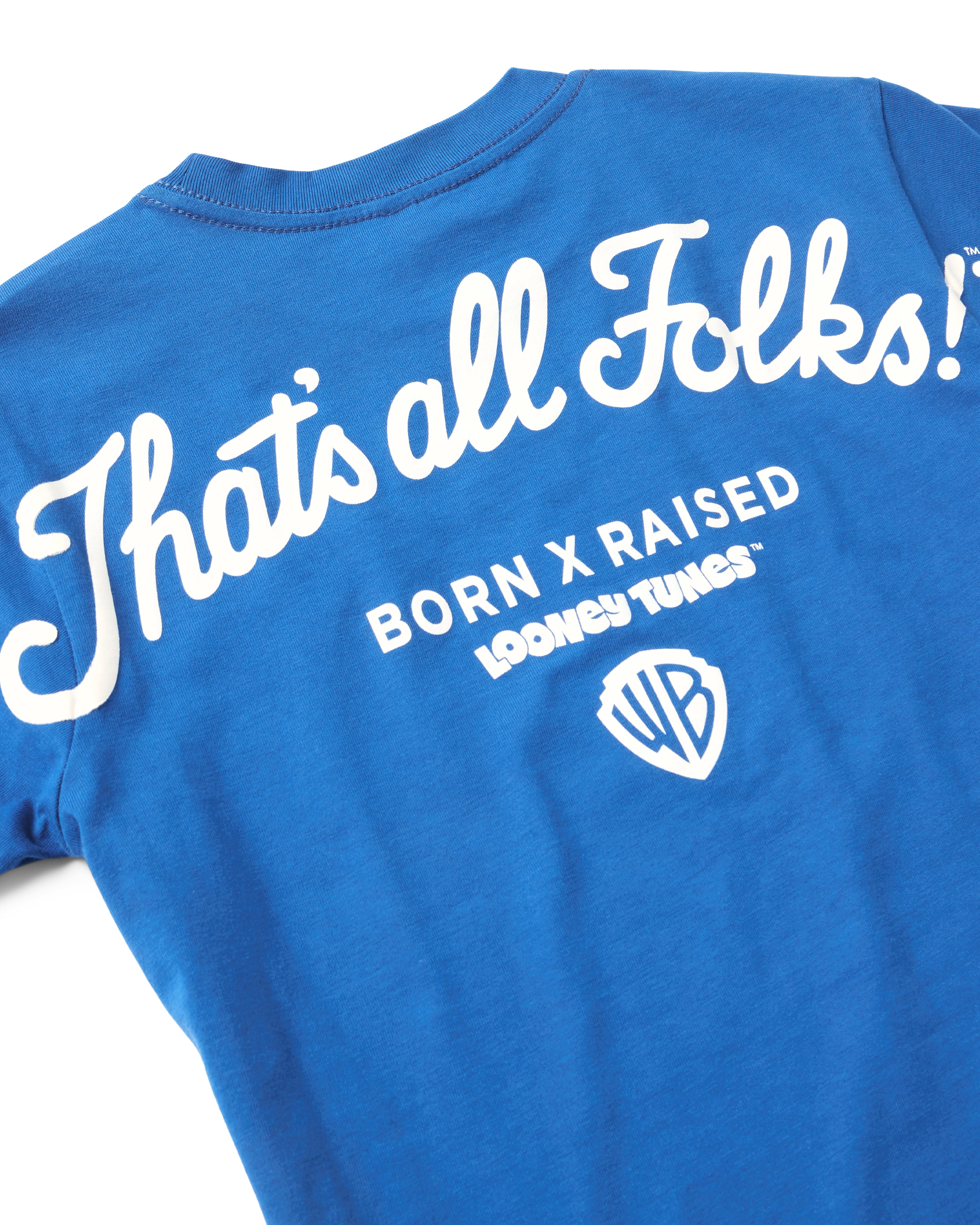 BORN X RAISED + LOONEY TUNES YOUTH HOMETEAM TEE: ROYAL BLUE - Image 3