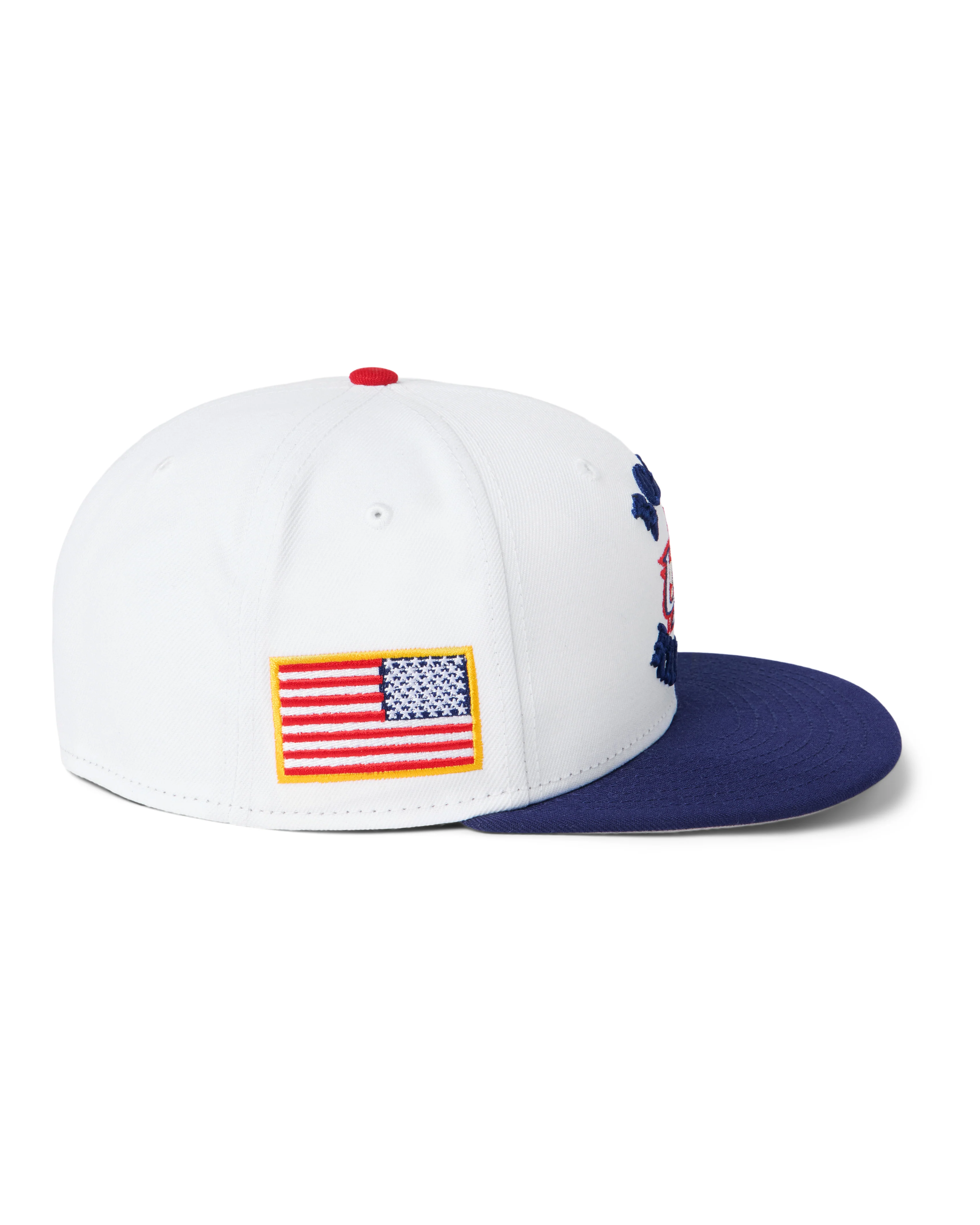 BORN X RAISED + WBC USA ROCKER FITTED: WHITE / NAVY - Image 3