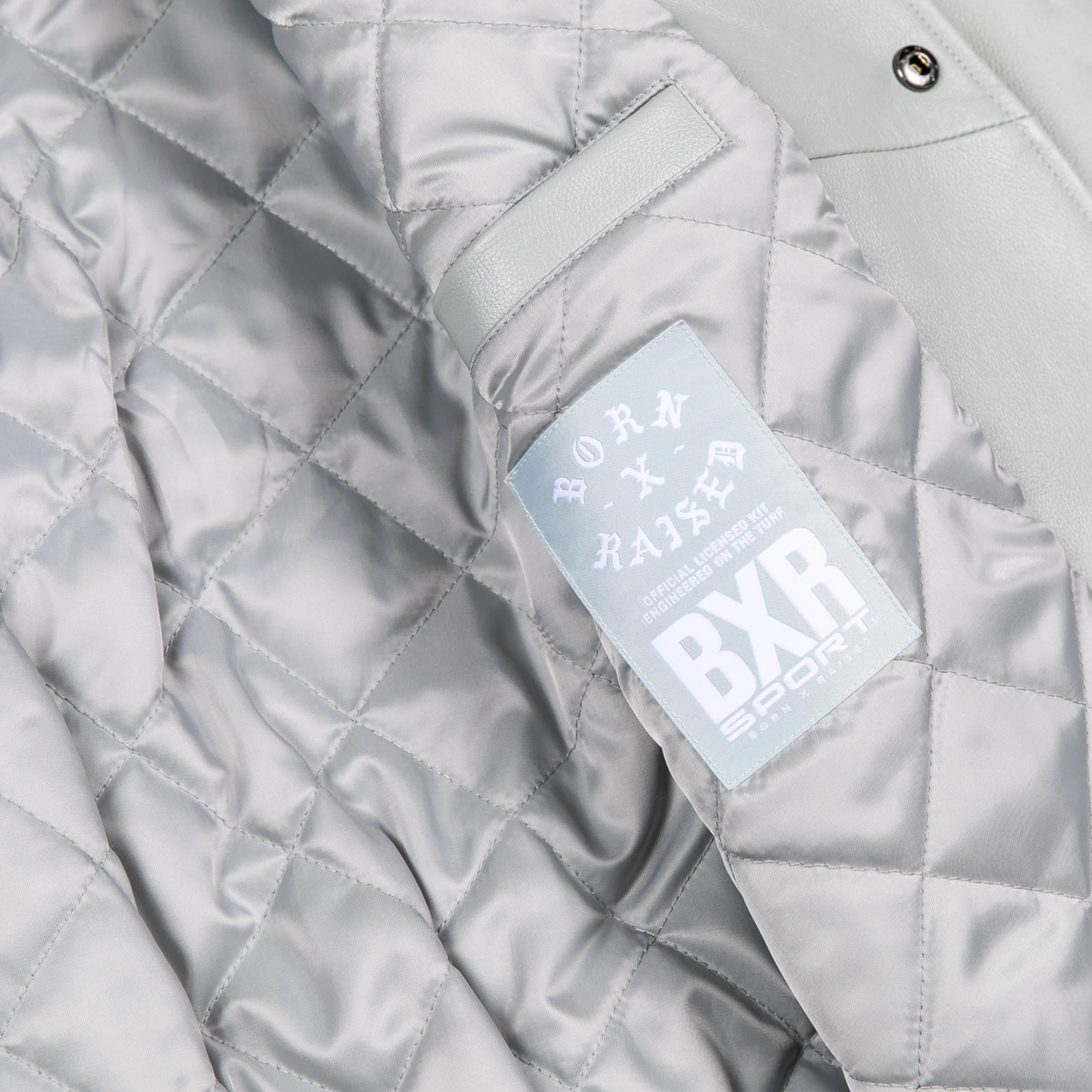 BXR ARCH LEATHER JACKET: GREY - Image 5