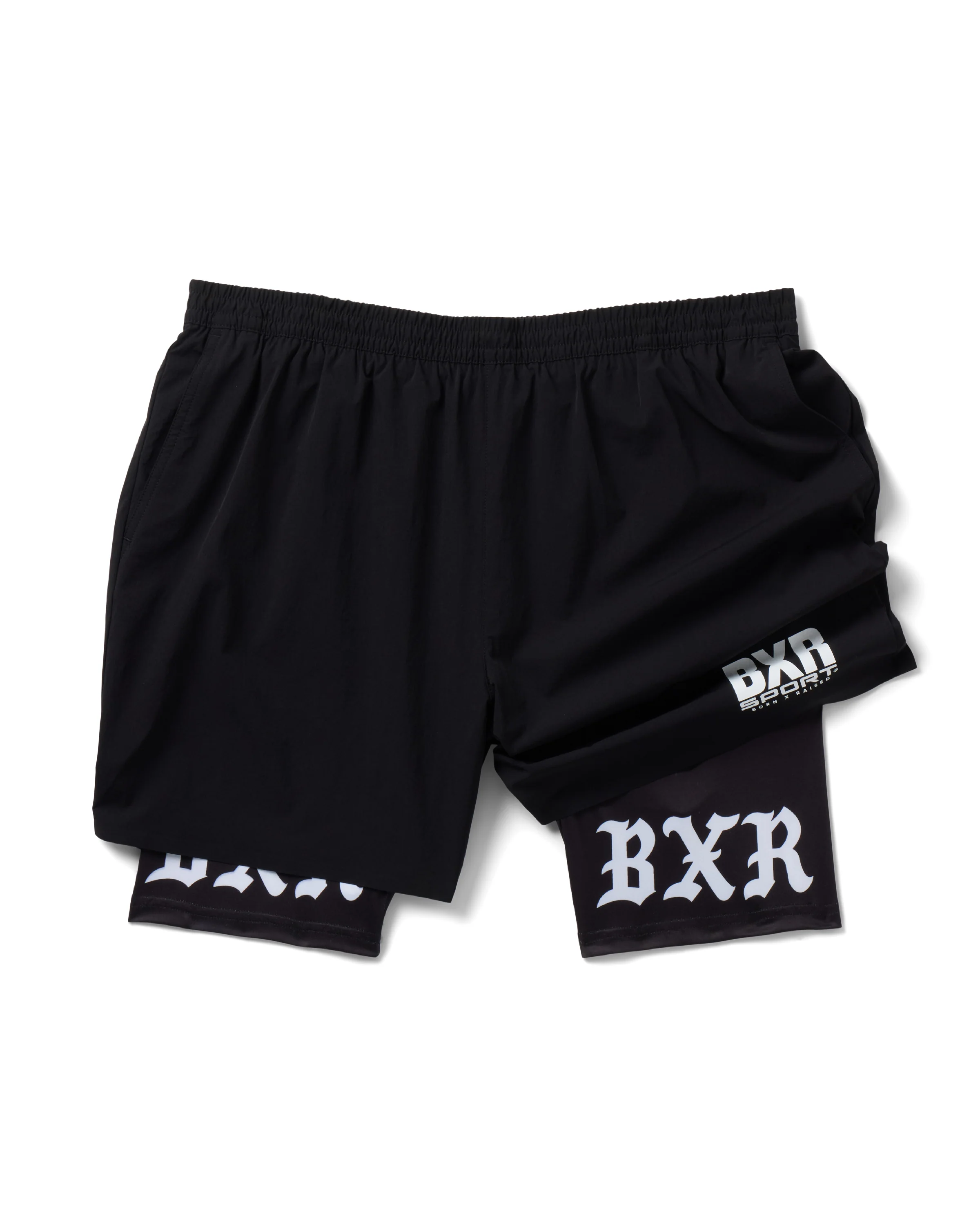 BXR SPORT: ON THE TURF SHORTS: BLACK - Image 3