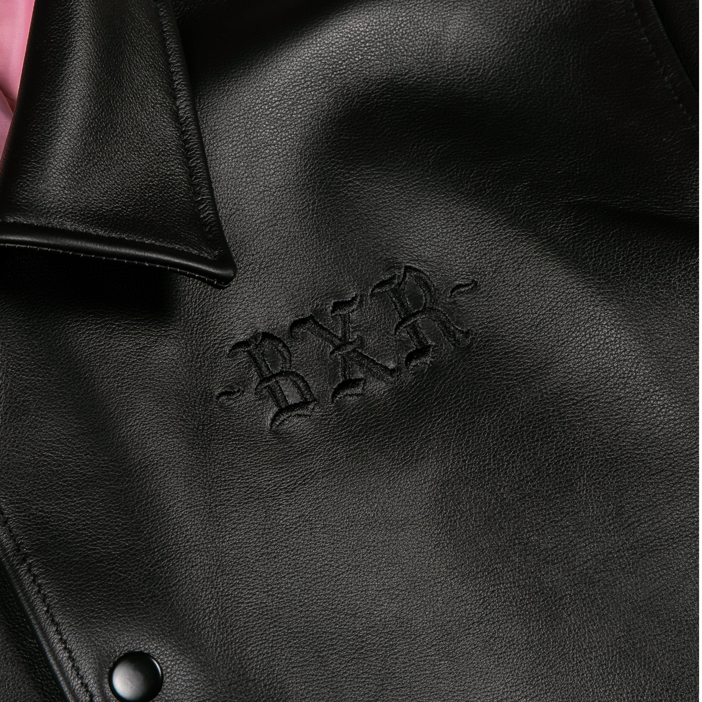 BXR TONAL ARCH LEATHER JACKET: BLACK - Image 5