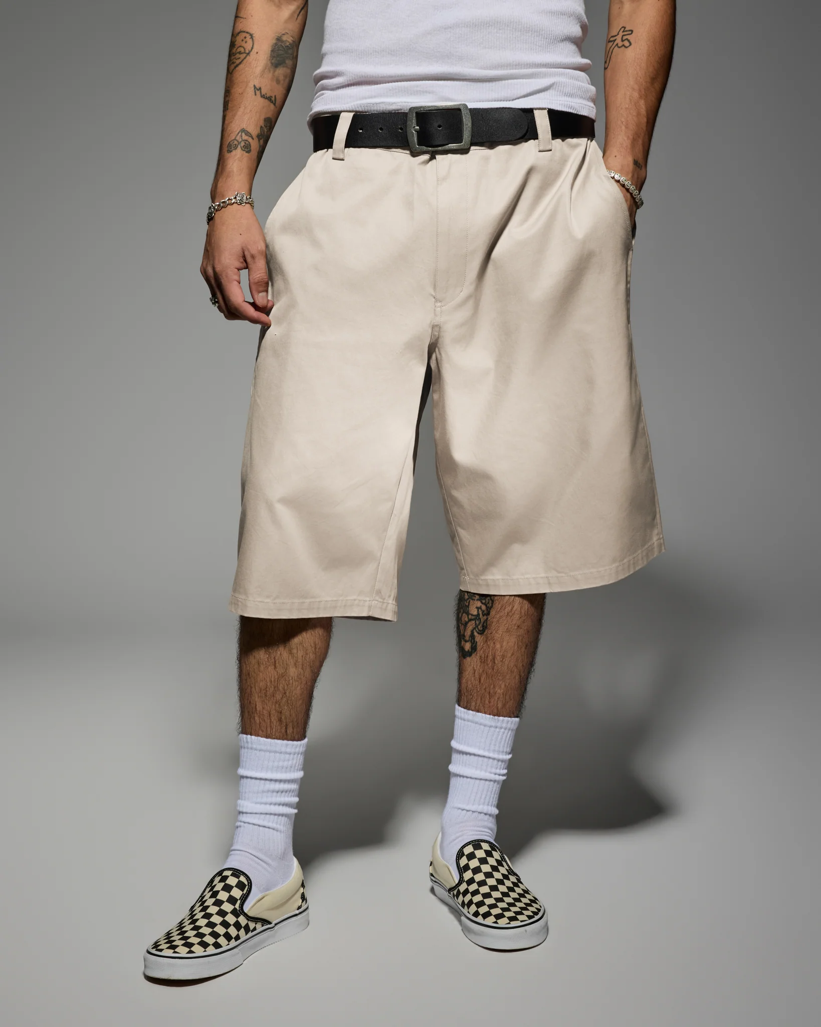 BXR WORK SHORTS: CREAM - Image 4