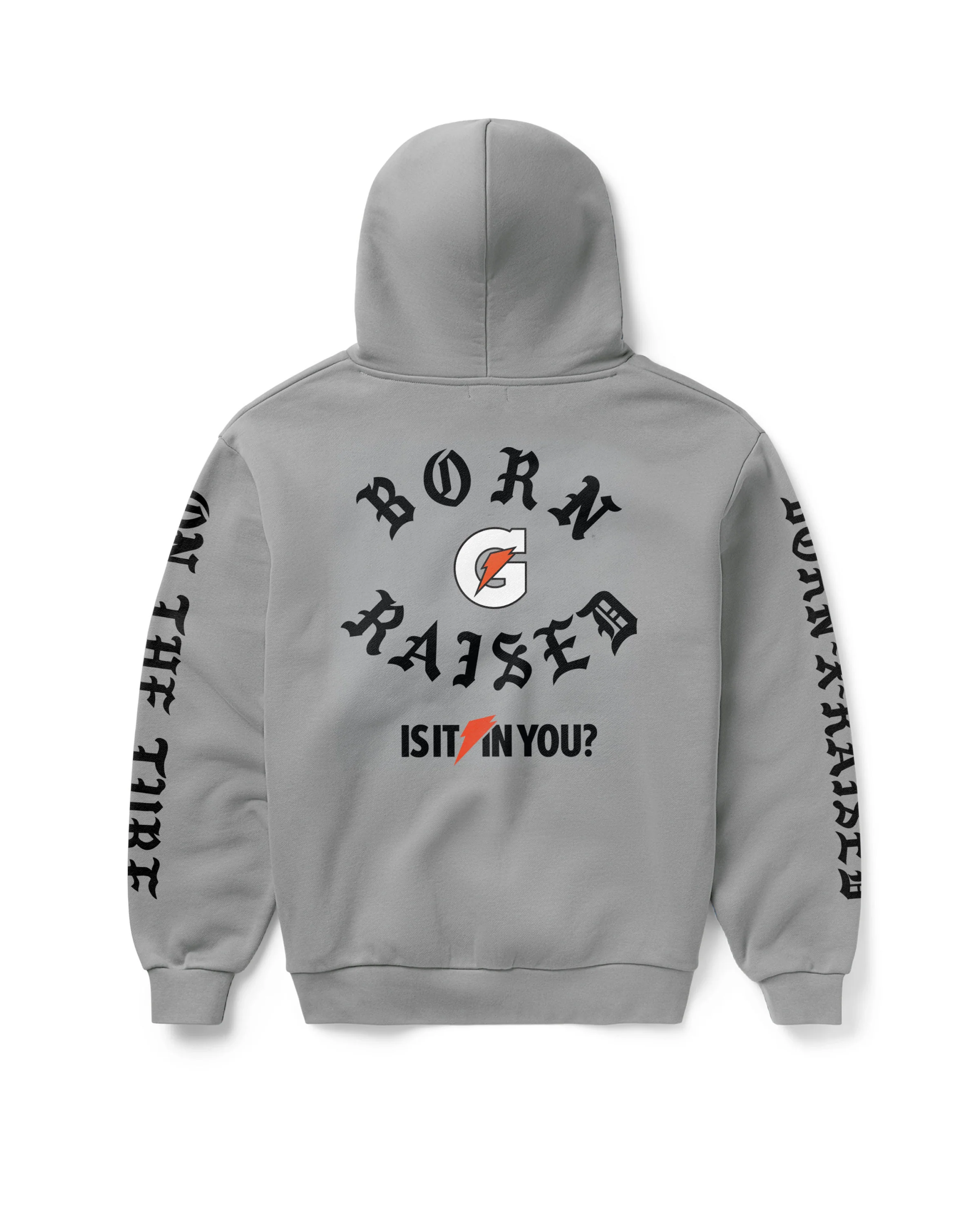 BORN X RAISED + GATORADE ROCKER HOODIE: GREY