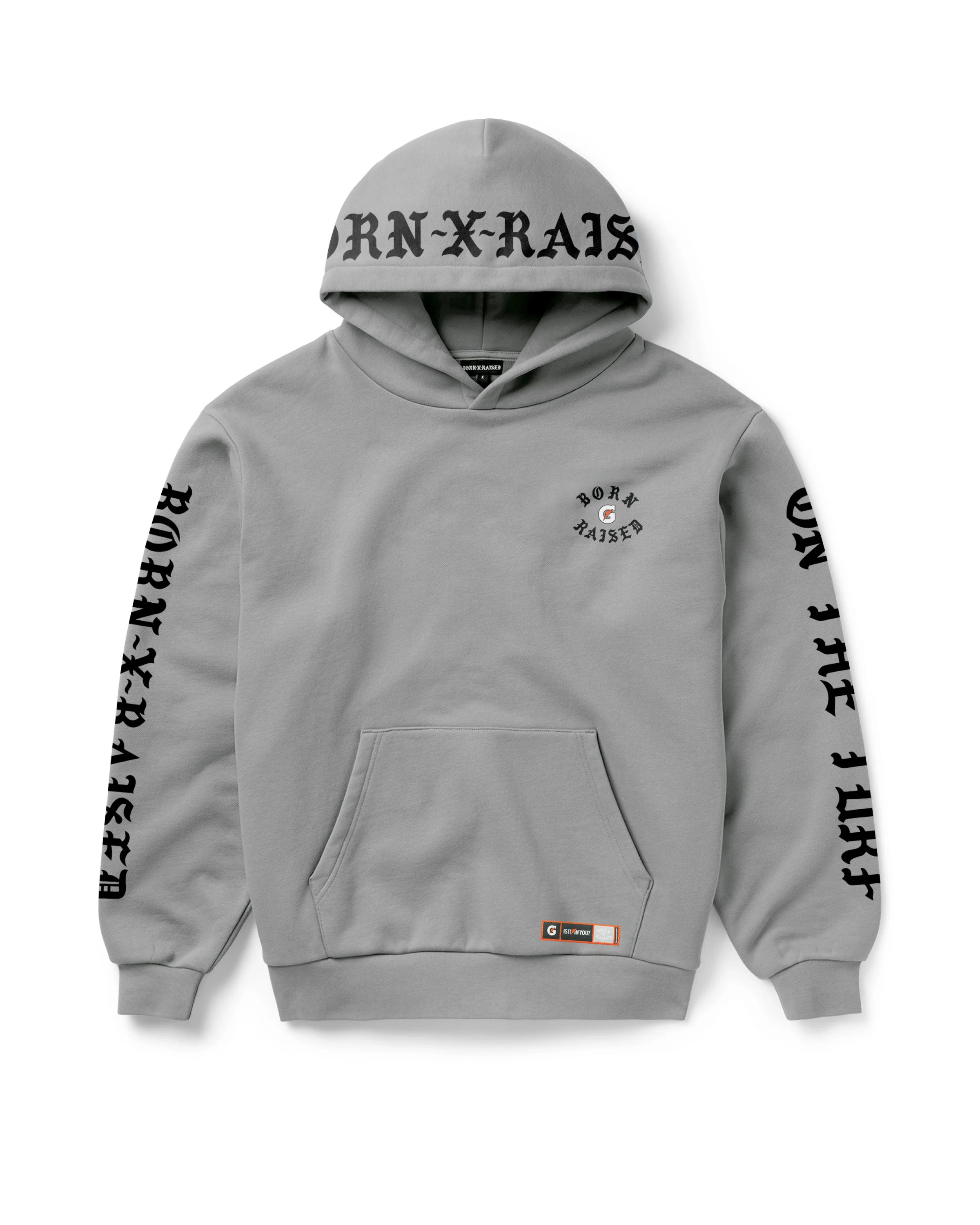 BORN X RAISED + GATORADE ROCKER HOODIE: GREY - Image 2