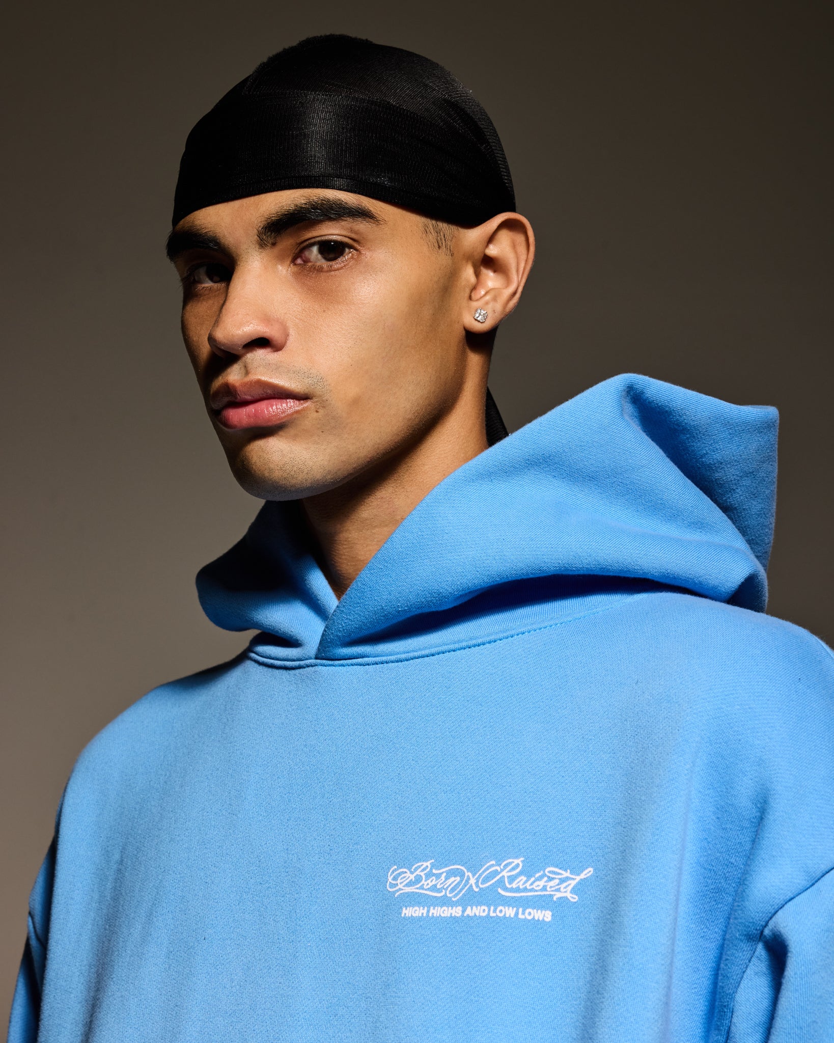 HIGH HIGHS & LOW LOWS HOODIE: SLATE BLUE - Image 5