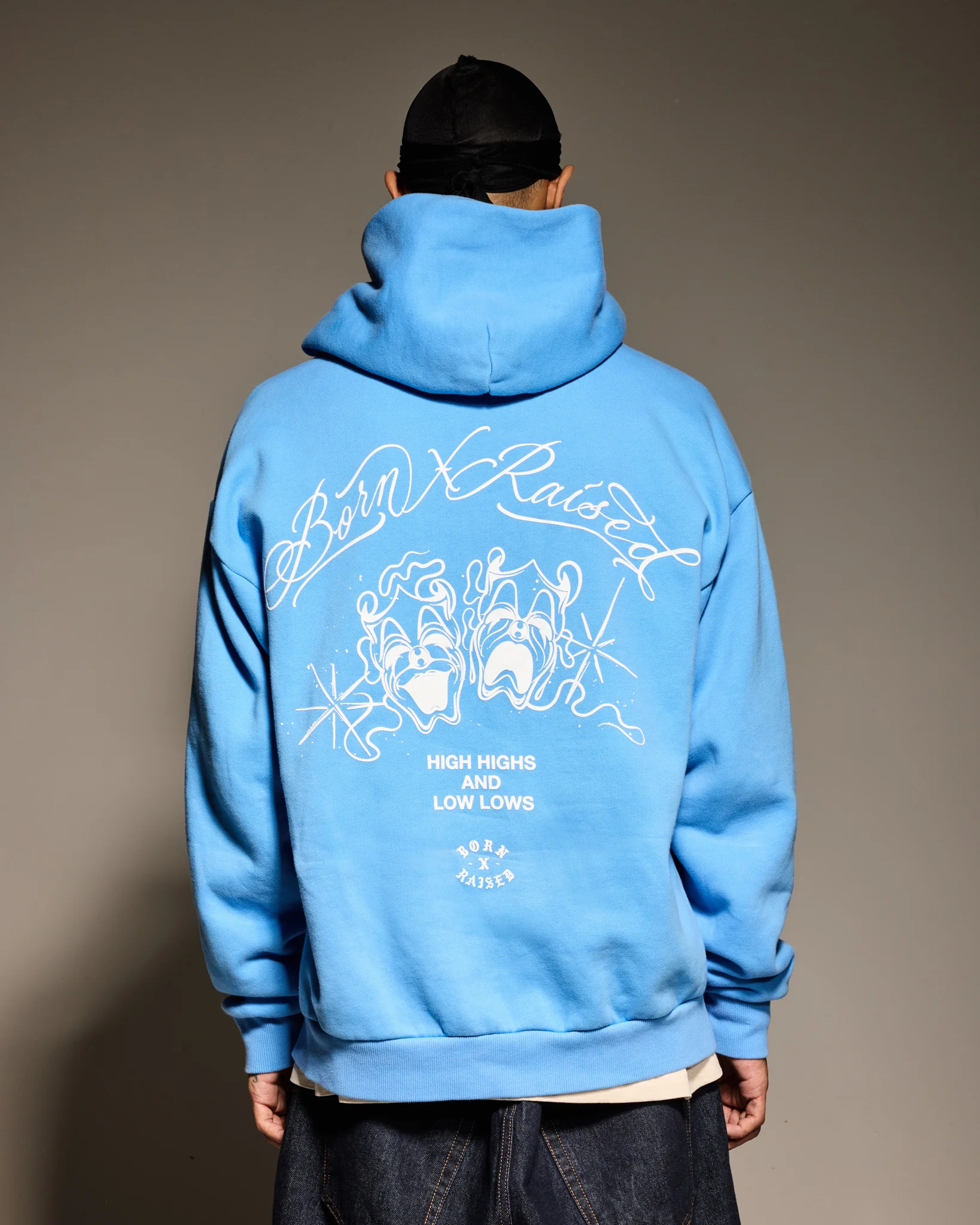HIGH HIGHS & LOW LOWS HOODIE: SLATE BLUE - Image 6
