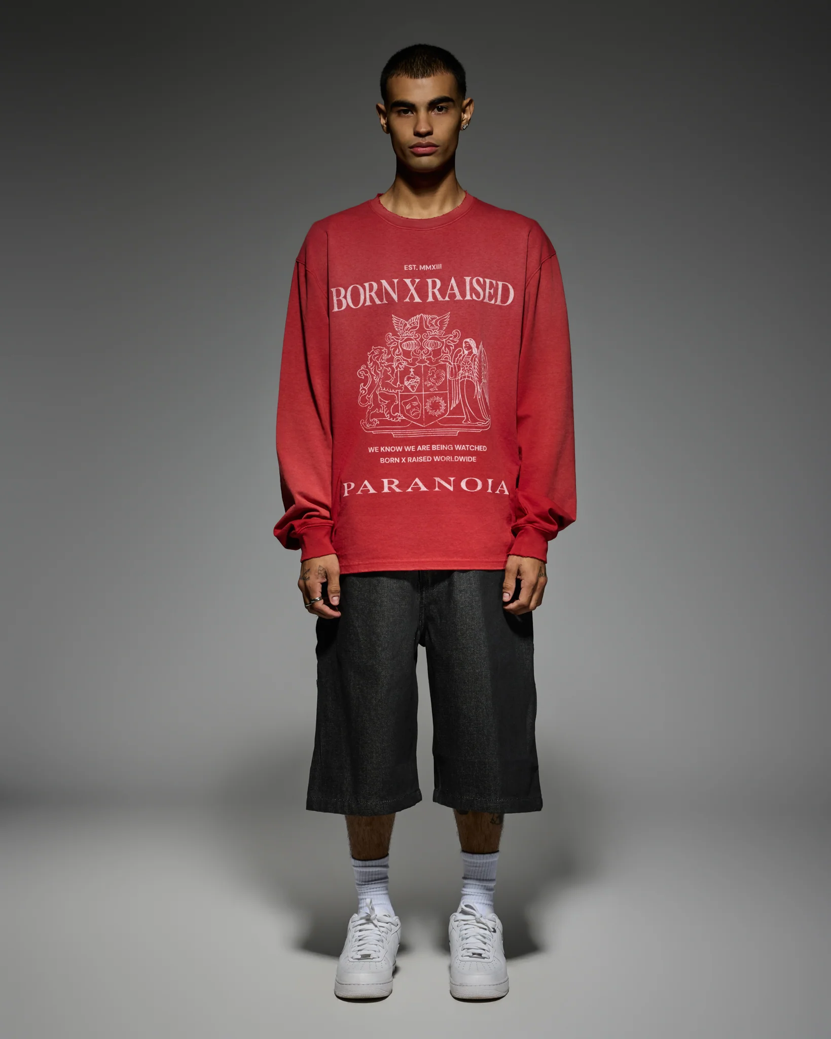 PARANOIA CREST LONGSLEEVE: VINTAGE CARDINAL - Image 4