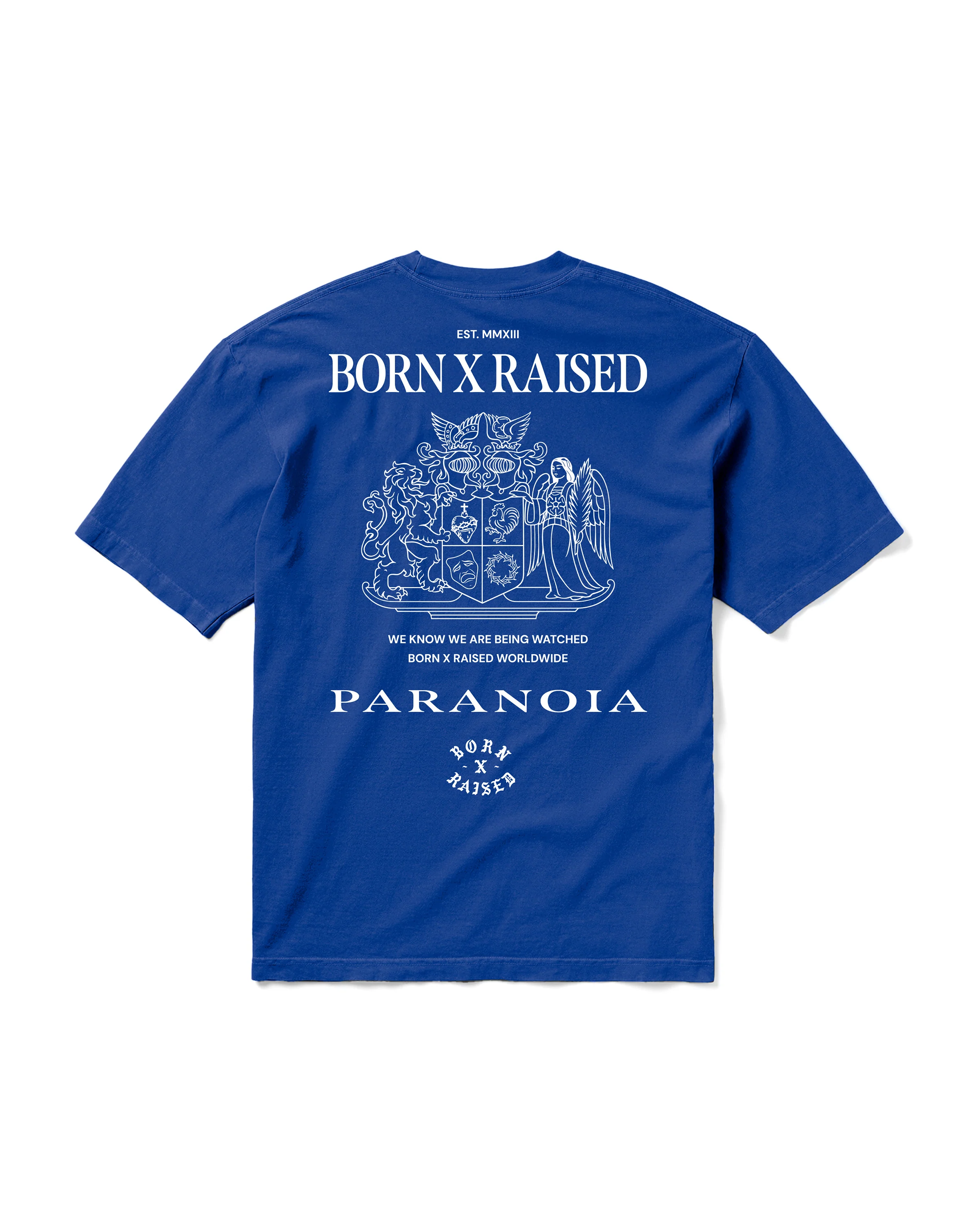 PARANOIA CREST TEE: BLUE