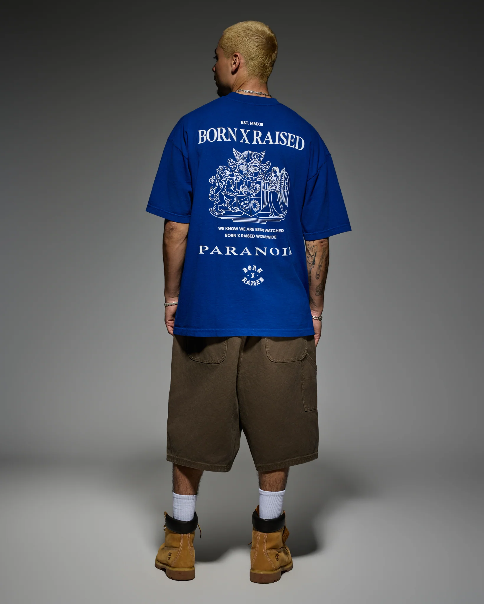 PARANOIA CREST TEE: BLUE - Image 4