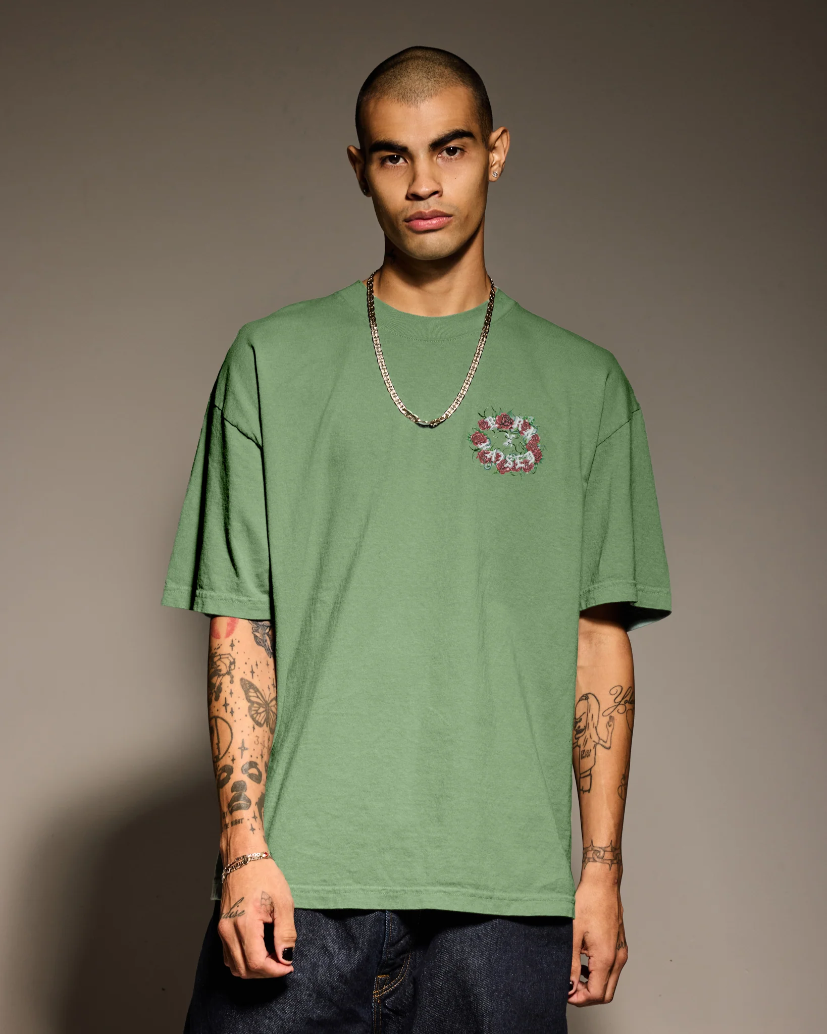 ROSES ROCKER TEE: SAGE - Image 3