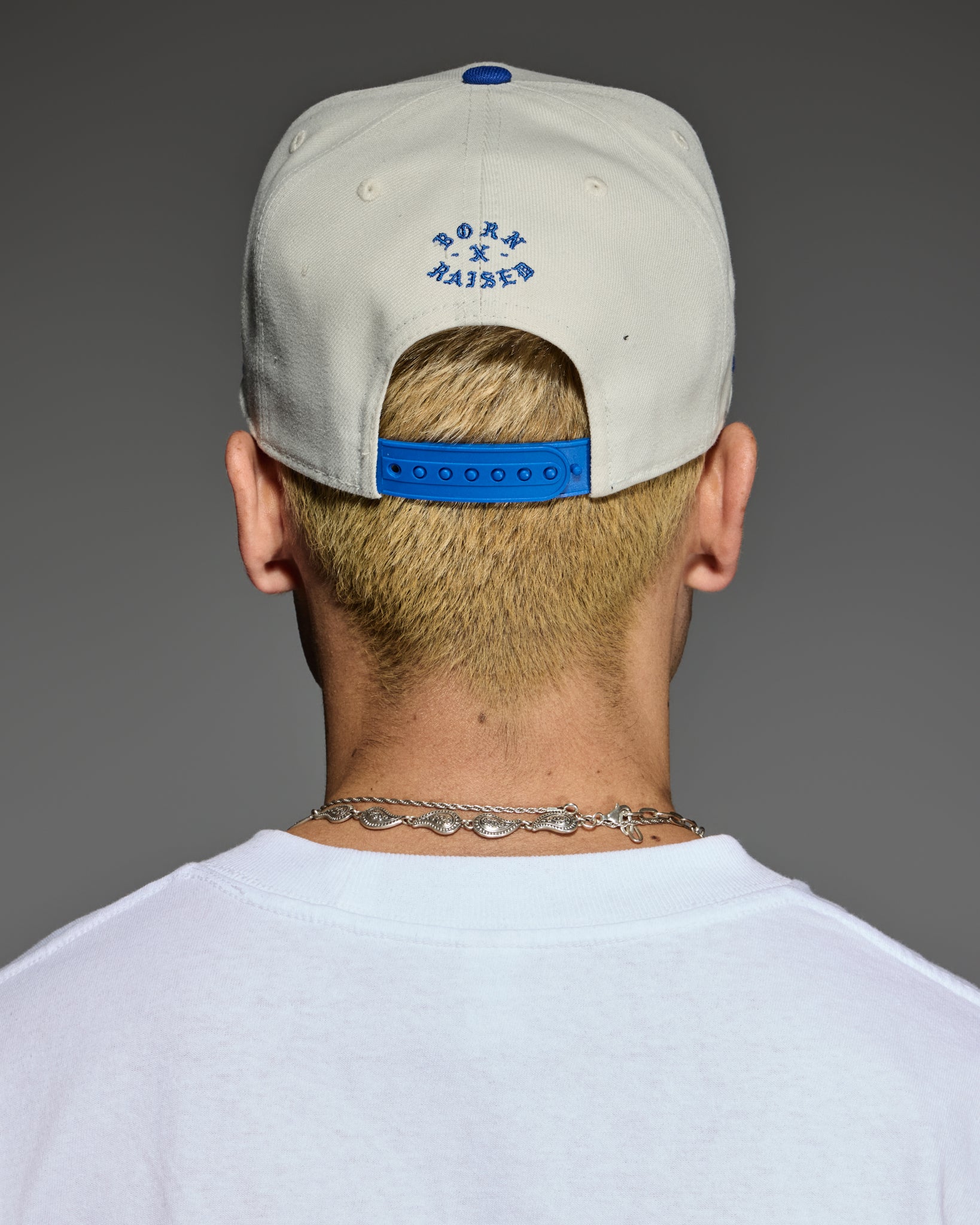 UNIVERSITY SNAPBACK: CREAM / BLUE - Image 5